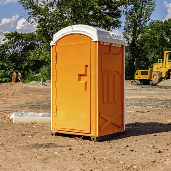 how often are the portable restrooms cleaned and serviced during a rental period in Landis North Carolina